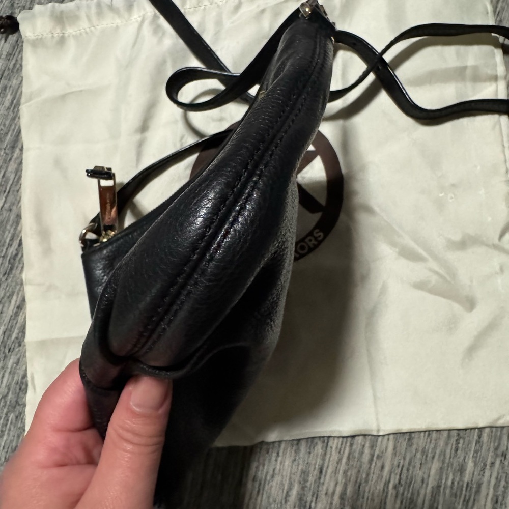 Michael Kors Black Crossbody Bag with Gold Accents - Picture 3 of 10